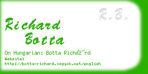 richard botta business card